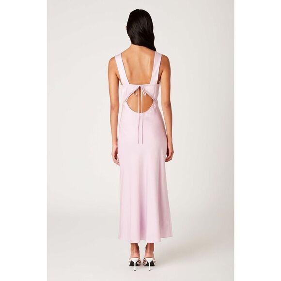 NIA Rosario vintage Inspired Satin slip Midi Dress in Pink size S NWT$108 - Picture 5 of 7